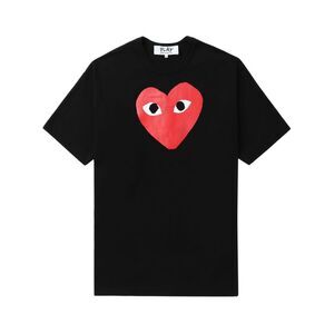 Comme Des Garçons Play Women Red Heart Cotton T-Shirt